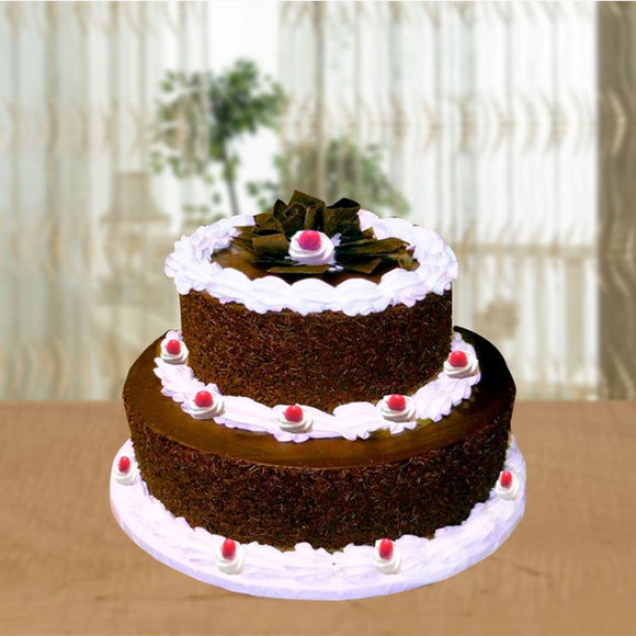 2-tier Floral Fondant Wedding Cake, Wedding cakes Delivery in Ahmedabad –  SendGifts Ahmedabad