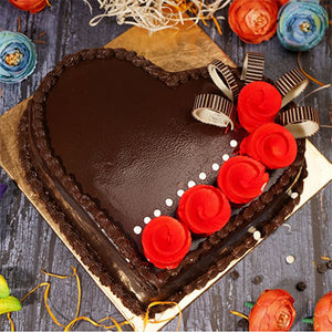 Chocolate Heart Shape Cake