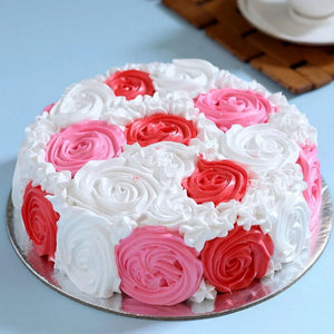 Yummy Colorful Rose Cake